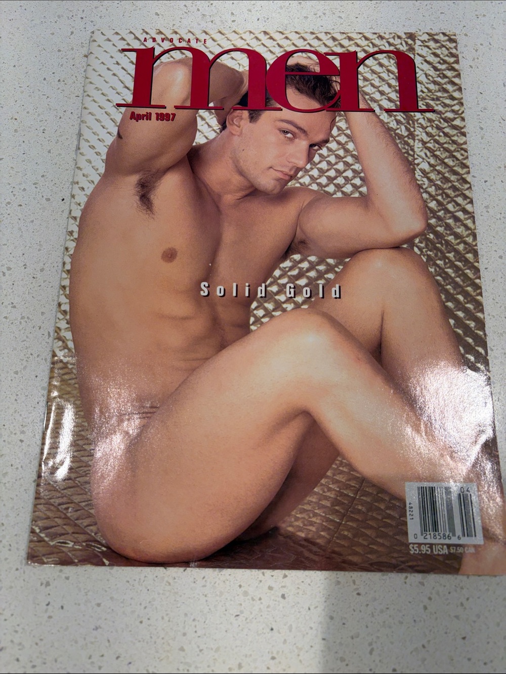 Vintage Men Magazine Cover Print - Nude